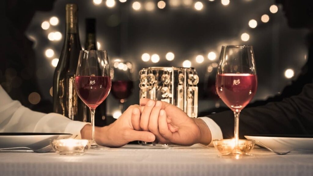 Twee mensen op een romantische date