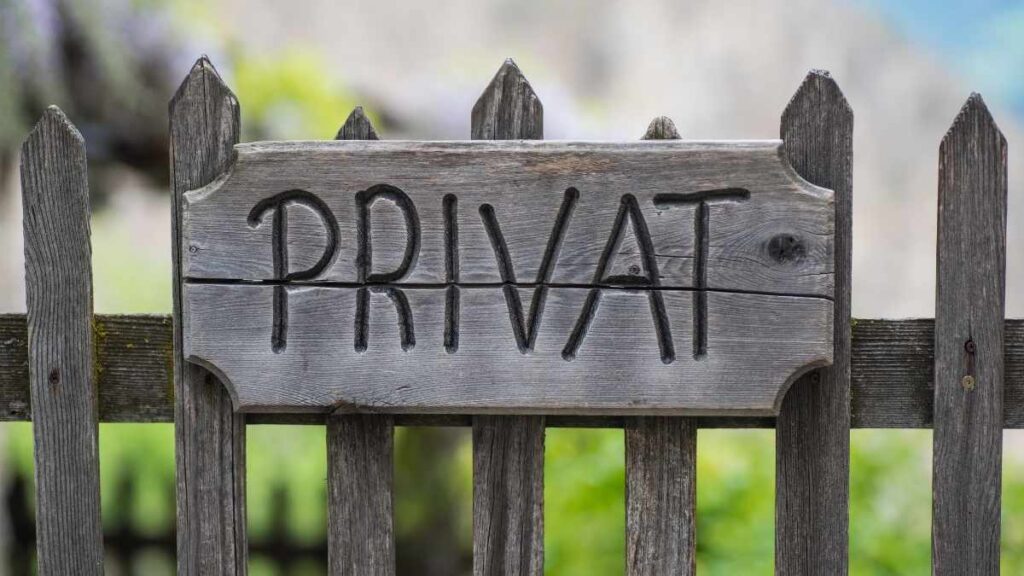 bordje 'privé'