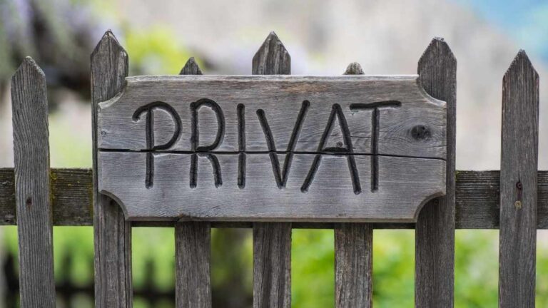 bordje 'privé'
